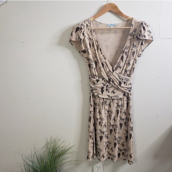 Anthropologie Leifnotes Up and Away Hot Air Balloon Ruched Dress Boho Size Xs - Picture 5 of 11